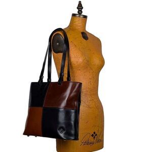 Patricia NASH Braden Colorblock Leather Tote Bag NWT